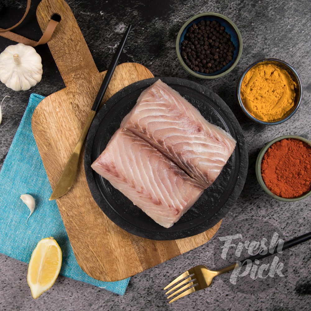 Surmai Fillets | Chemicals Free | Protein Rich | 100 gms Supplies 33% of your daily Proteins | 500g (2 fillets of 250gms in a pack)