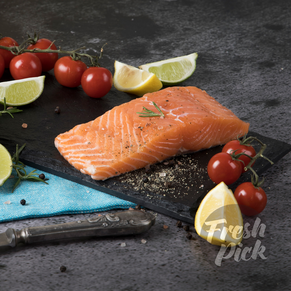 Fresh Norwegian Salmon fillet - 250Gms (One with skin fillet portion)
