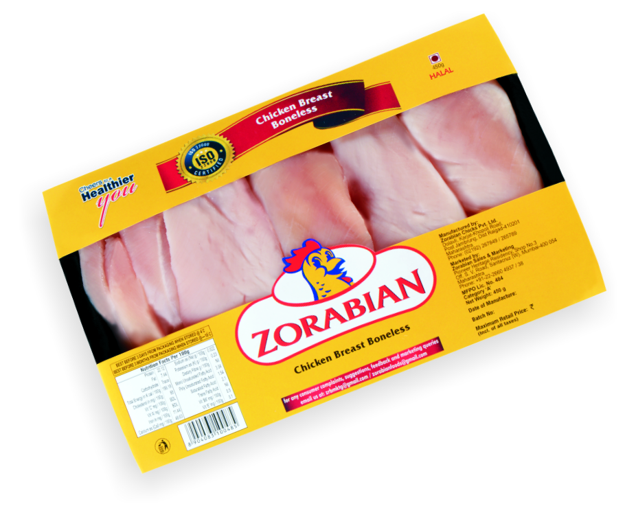 Zorabian Chicken Breast Boneless 450Gms (2-3pieces)