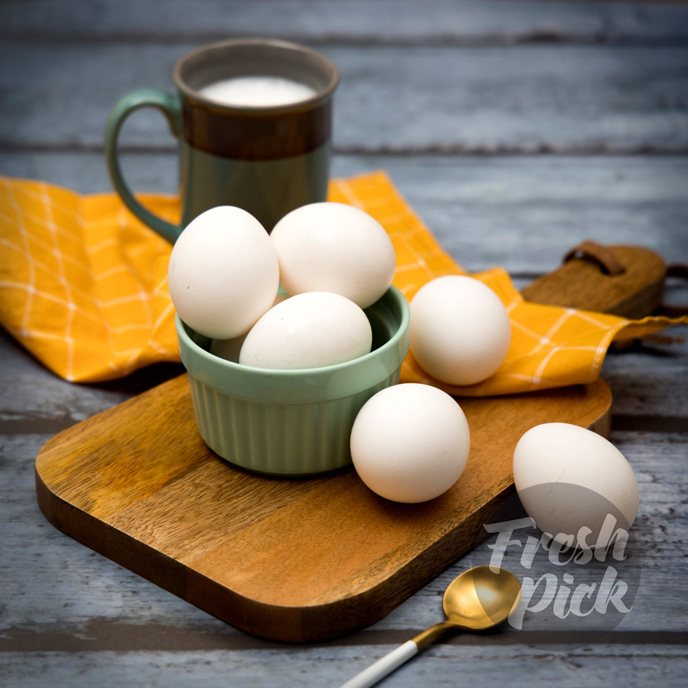 ENERGY WHITE CHICKEN EGGS | Power protein rich | Grain fed Farm Raised Chicken | Hormone Free | Non fertile | 6NOS
