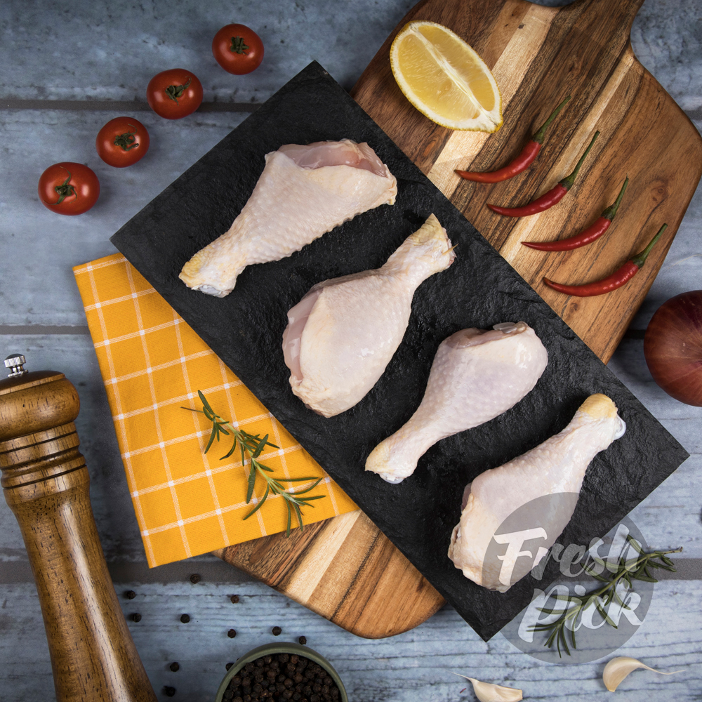 Chicken Drumstick w Skin | Antibiotic-free | Grain-fed Farm-raised Chicken | Hormone-free | 500g (5-6 pieces)