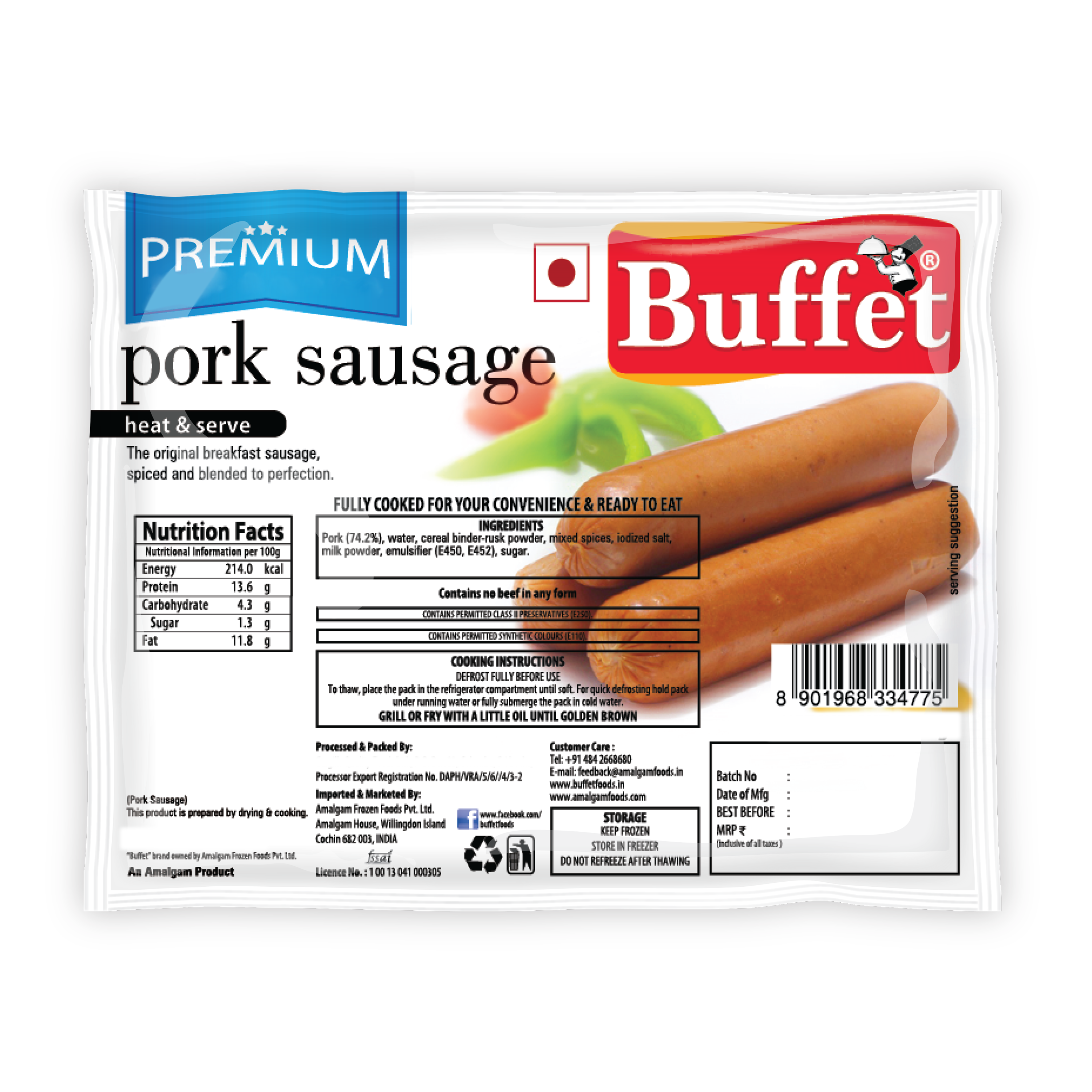 Buffet Pork Sausage 150Gms