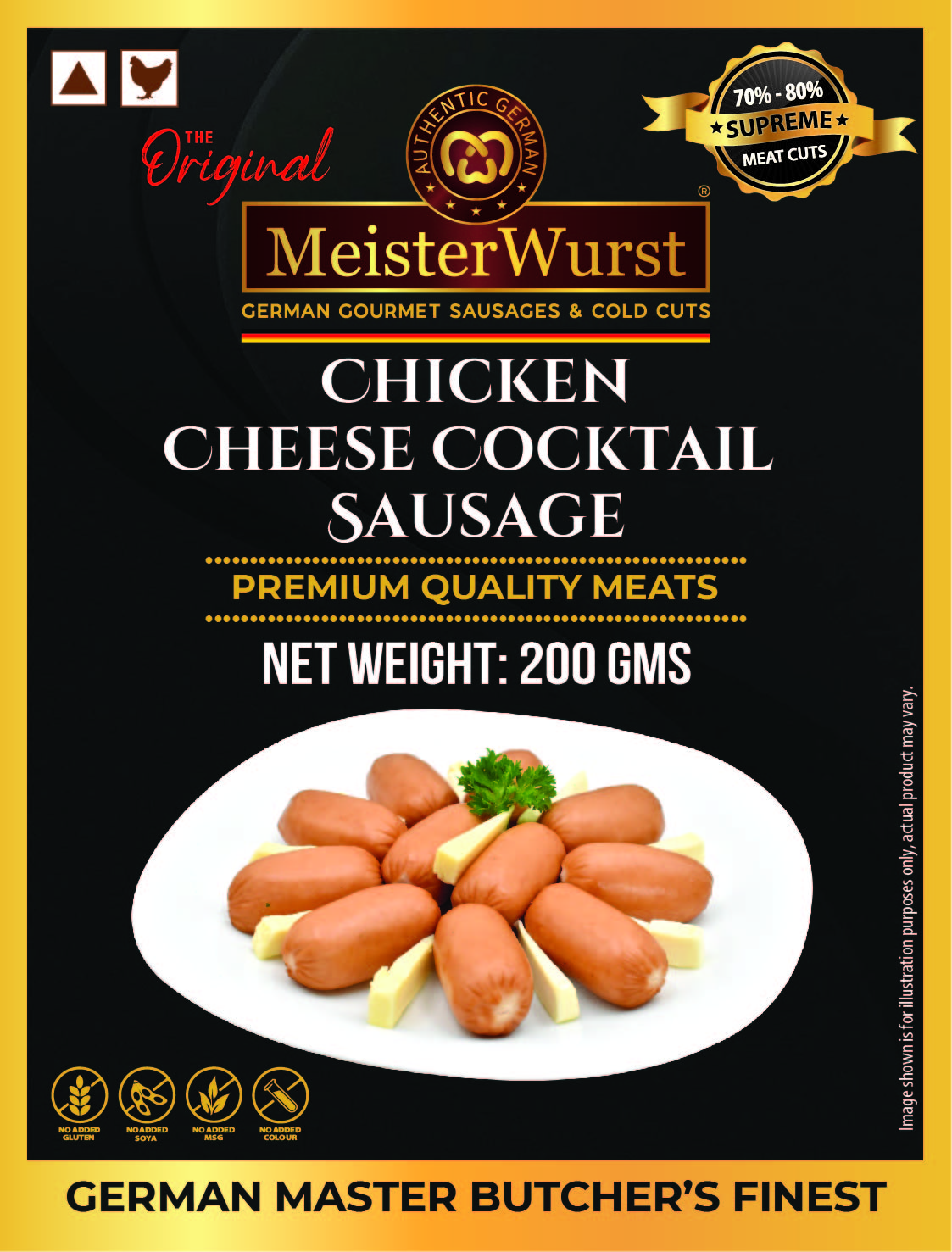 MeisterWurst Chicken Cheese Cocktail Sausage - 200gms